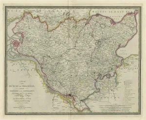 Antique Map of the Dutchy of Holstein, 1840