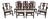 Set of 10 Henkel Harris Mahogany Dining Chairs For Sale