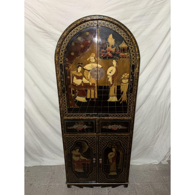 Chinese Hand-Painted Cabinet, 1950s For Sale - Image 12 of 13