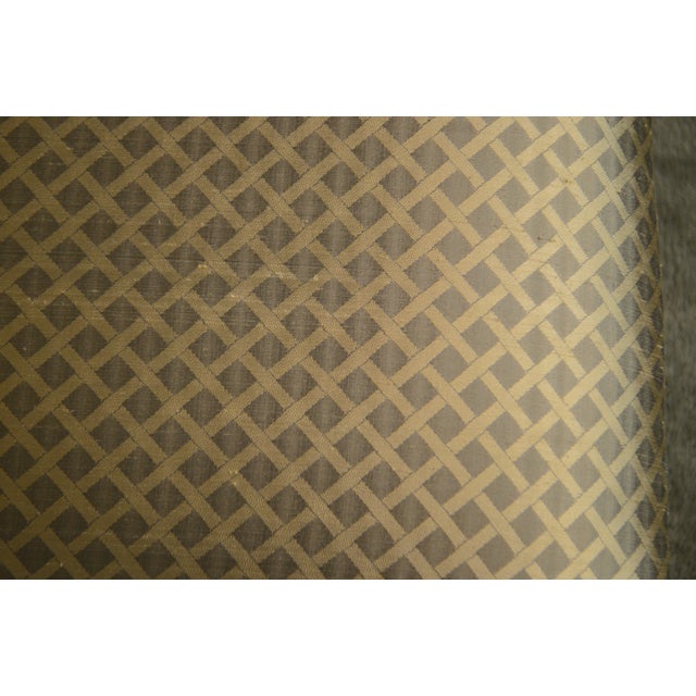 Custom Catania Dobby Lattice Silk Upholstered Boudoir Slipper Chairs - a Pair For Sale In Philadelphia - Image 6 of 13