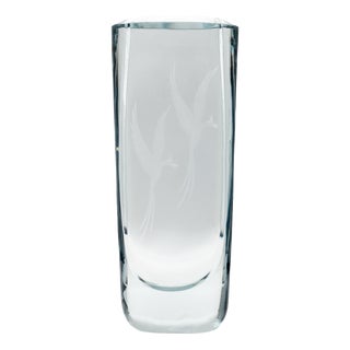 Birds of Eden Glass Vase attributed to Asta Strömberg for Strömbergshyttan, 1960s-70s For Sale
