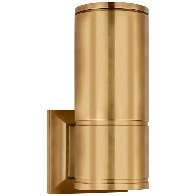 Chapman & Myers for Visual Comfort Signature Provo 10" Canister Light in Antique-Burnished Brass For Sale