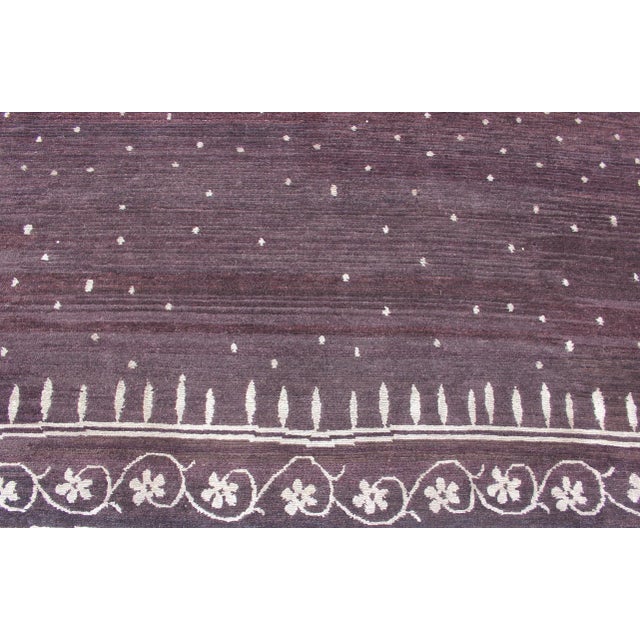 Tibetan Silk and Wool Modern Rug by Keivan Woven Arts, 8'10" X 12'1" For Sale In Atlanta - Image 6 of 13