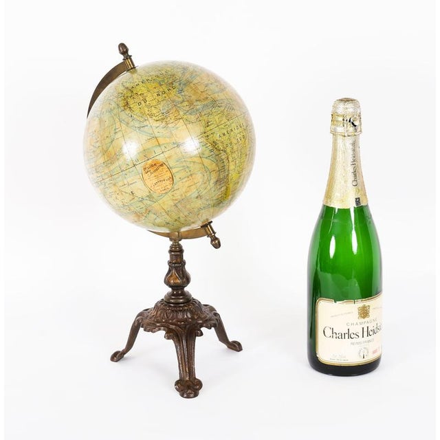 Antique French Terrestrial Globe by Lebegue & Cie, 1880 For Sale - Image 15 of 16