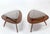 Mid-Century Modern Pair of Organic Shape Rounded Triangle End Tables with floating Glass Tops MINT For Sale - Image 3 of 9