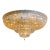 1990s Grand Schonbek 48" Diameter Petit Crystal Three Tier Flush Mount Chandelier For Sale