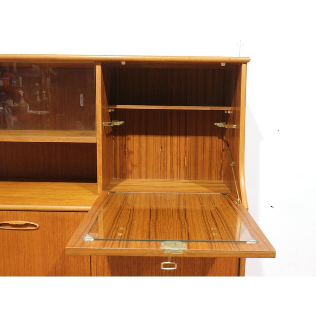 Mid Century Midern Vintage Teak British Tall Credenza Buffet For Sale - Image 9 of 15