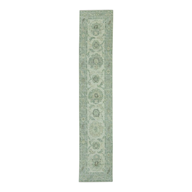 Turkish Oushak Rug 2'1" x 10'8" #19487 For Sale