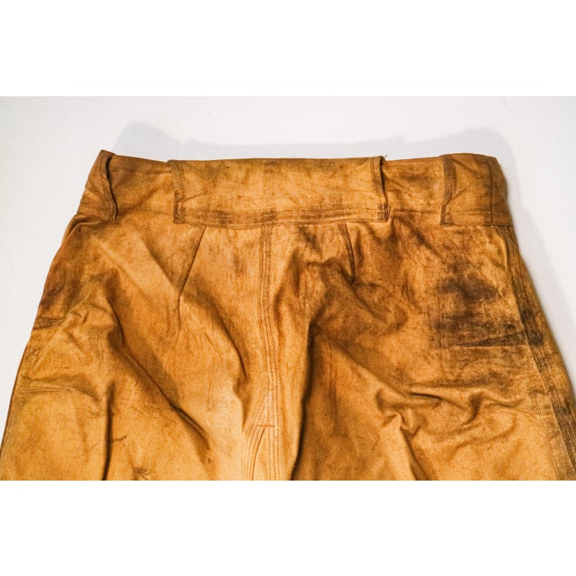 Amazing Game Played Antique Canvas Youth Football Pants Sports Team Memorabilia Man Cave Decor For Sale - Image 9 of 14