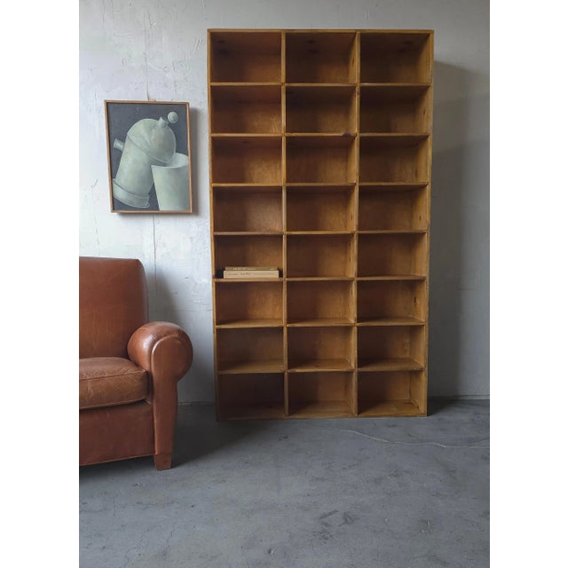 This custom, handmade vintage pine pigeon hole cubby cabinet is a unique piece, ideal for adding a minimalistic or rustic...