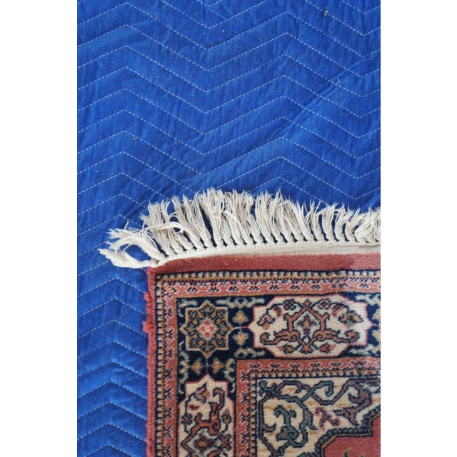 Late 20th Century Karastan Belgian 100% Wool Floral Rose 500-1120 Area Rug Carpet Mat 2' X 4' For Sale - Image 5 of 13