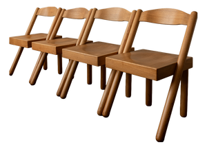 Vintage Italian Iva Dining Chairs by Roberto Pamio & Renato Toso for Stilwood, 1972, Set of 4