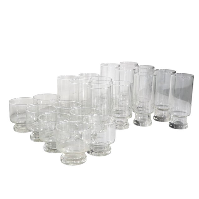 Transparent 20 Pc. Lot of 1970's Drinking Glasses For Sale - Image 8 of 9