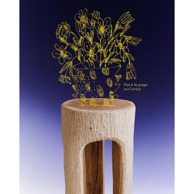 Not Yet Made - Made To Order Oak Stool 2 by Romain Des Bois For Sale - Image 5 of 6