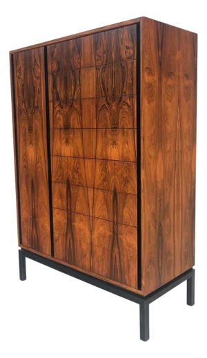 Harvey Probber Side by Side Chifforobe Style Gorgeous Rosewood Dresser