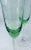 Glass Vintage Green Colored Glass Champagne Flutes With Etched Floral Leaves a Set of 4 For Sale - Image 7 of 11