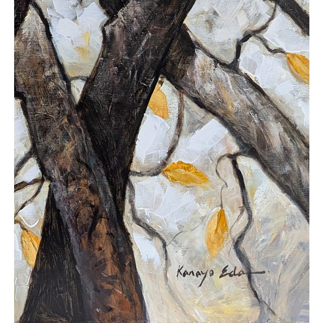 Mid Sized Twisted Branches Acrylic on Canvas Painting. For Sale - Image 4 of 4