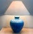French Ceramic Lamp with Blue Glazed Base from Louis Drimmer, France, 1980s For Sale - Image 10 of 10