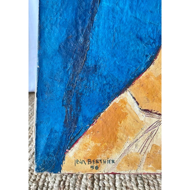 School of Paris Jean Berthier, Female Portrait, 1956, Oil on Canvas For Sale - Image 4 of 10