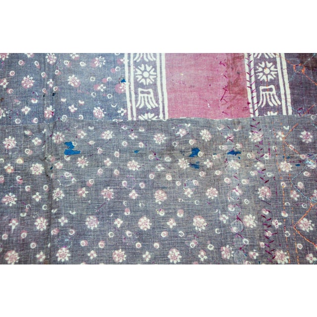 Vintage Banjara Ethnic Embroidered Chaakla With Mirrors, Wall Hanging, India For Sale - Image 12 of 13