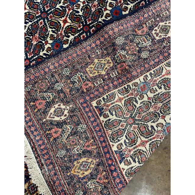 1990s Handwoven Old Persian Senneh Area Rug 4'6" X 6'6"
