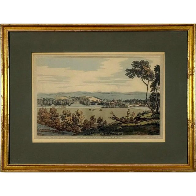 Antique 1793 Hand-Colored Aquatint – "Court Garden & Great Marlow" by j.c. Stadler For Sale - Image 11 of 12