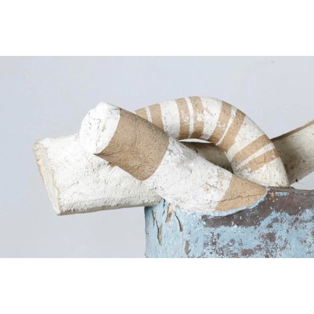 Large Concrete Vintage Set of 3 Outdoor Pedestal Decor For Sale - Image 9 of 11