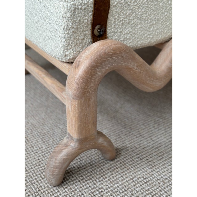 Contemporary Sunday Daybed in White Oak and Cream Bouclé by Fosfeen For Sale - Image 3 of 5