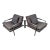 Mid 20th Century Milo Baughman for Thayer Coggin Chrome Flat Bar Lounge Chairs - Set of 2 For Sale