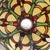 1970s Vintage Tiffany Style Stained Glass Tulip Mini Pendant With Sloped Ceiling Adapter For Sale - Image 5 of 5