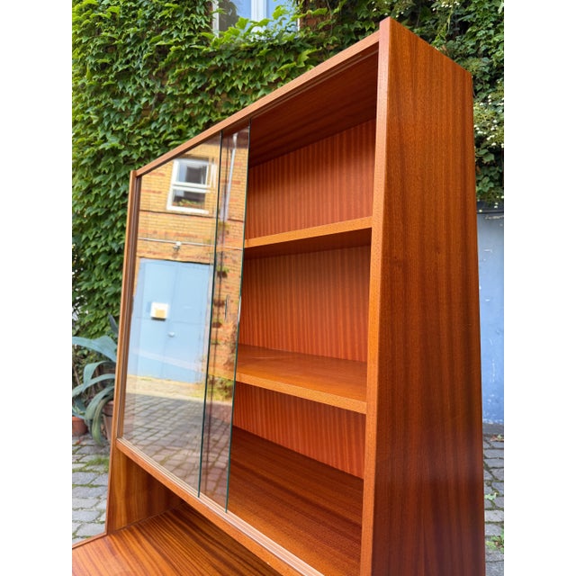 Brown Cabinet with Display Case from VEB Möbelindustrie Halle For Sale - Image 8 of 11
