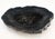 Mid-Century Modern Petrified Wood Round Shape Solid Black Round Bowl Dish Large Plate Ashtray For Sale - Image 3 of 8
