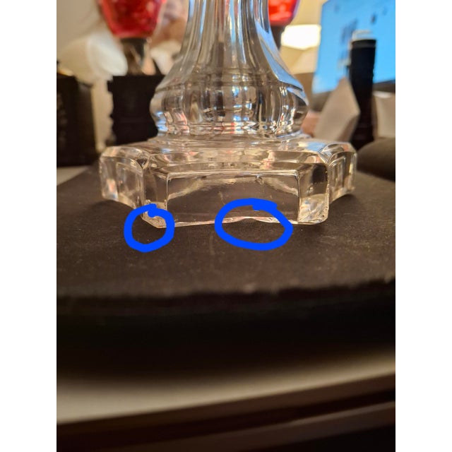 Antique Eapg Bullseye Fleur-De-Lis Glass Whale Oil Lamp Camphene Flint 1850s For Sale - Image 12 of 13