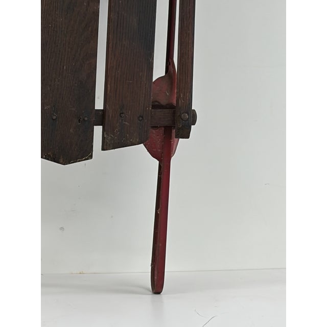American Vintage Gladding American Flyer Wooden Sled For Sale - Image 3 of 10