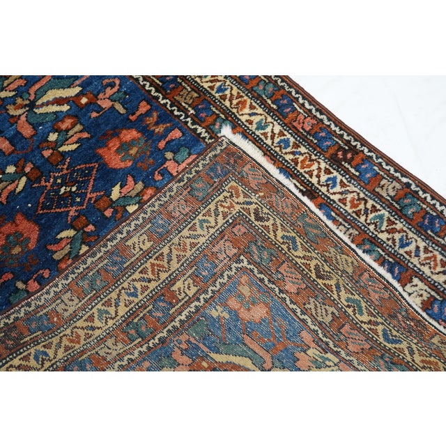 Blue Antique Hamadan Rug 2'7'' X 4'8'' For Sale - Image 8 of 8