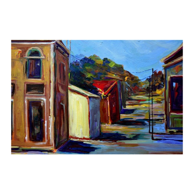 Beautiful vivid painting of an old town Pacific Grove by Monterey artist Deitra "Dee" Hahn Steiner (American, b. 1948)....