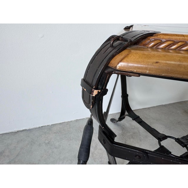 Vintage Adnet Hermès-Style Equestrian Strap End Table/ Sold For Sale - Image 10 of 12