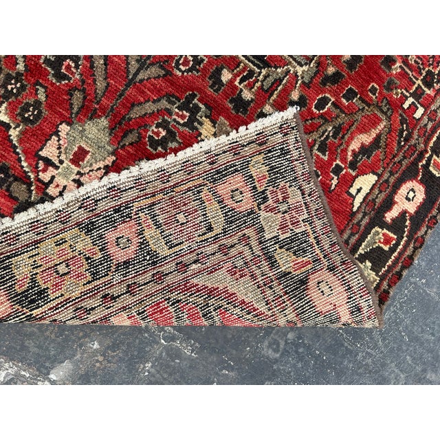 Red Vintage Caucasian Style Tribal Hand Knotted Runner Rug For Sale - Image 8 of 8