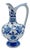 Handmade Ceramic Pitcher (20cm) – Blue and White Pattern – Lion’s Mouth Vase For Sale