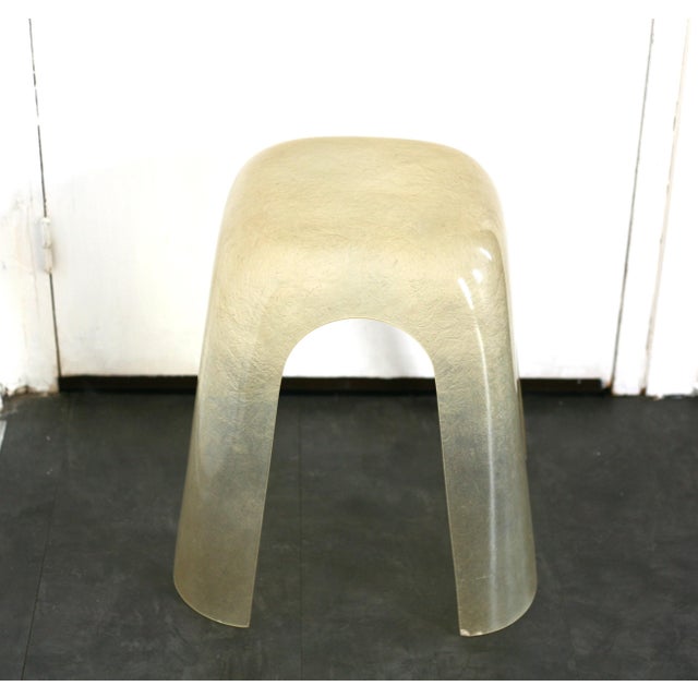 1970s Vintage Space Age Resin Stool, 1970s For Sale - Image 5 of 14