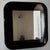 Postmodern Italian Square Mirror with Dark Brown Lacquered Frame, 1980s For Sale - Image 4 of 9