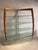 Italian Cherry Wood Wall Unit with Lacquered Back Panel and Glass Shelves, 1980s For Sale - Image 4 of 9