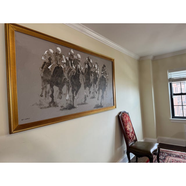 George works here in black and white, and in a variety of gray tones, as if capturing an intense millisecond of time on...