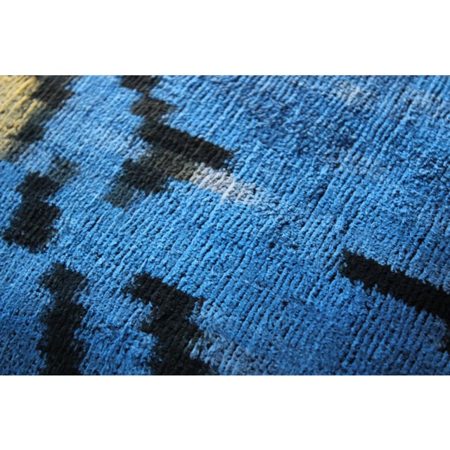 Contemporary Velvet Ikat Bohemian Throw Pillow For Sale In Washington DC - Image 6 of 10