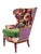 This extraordinary high back wing chair by Sultanchic is a cut above the rest! Four different luxurious fabrics adorn this...