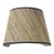Grasscloth Lamp Shade in Neutral Striation with Gray Grossgrain Trim - 9” x 16” x 11” For Sale