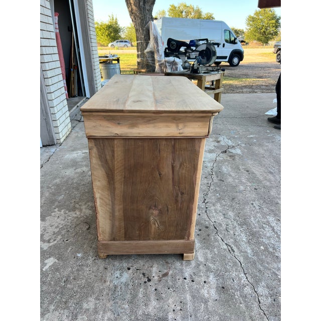 Mid 19th Century French 19th Century Louis Philippe Bleached Solid Walnut Commode For Sale - Image 5 of 12