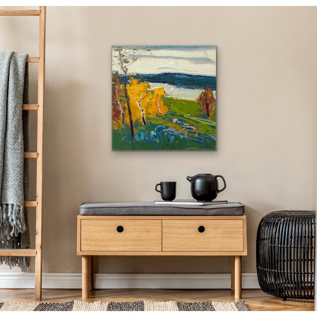 Impressionistic Landscape Original Oil Painting For Sale - Image 4 of 12