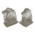 1940s Federal Glass Horse Head Bookends For Sale
