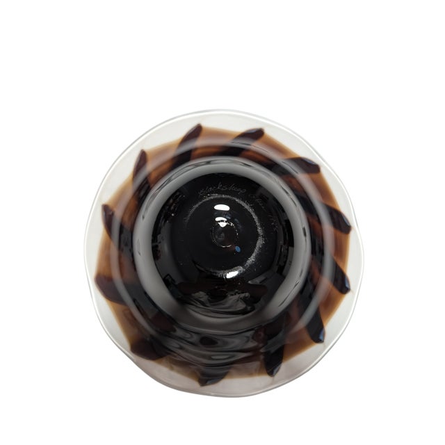Mid-Century Modern 1988 Blacksheep Glass Studio Bowl Blown by Leslie Wilton For Sale - Image 3 of 8